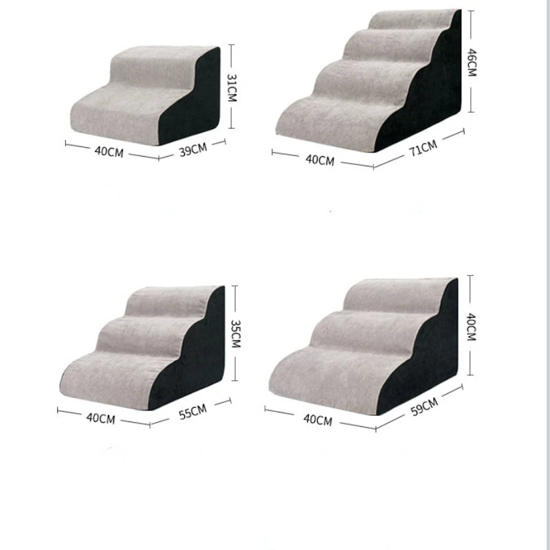 CAWAYI KENNEL Memory Foam 2/3/4 Steps Stairs Anti-slip