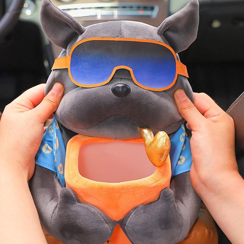 French Bulldog 2 In 1 Car Tissue Box
