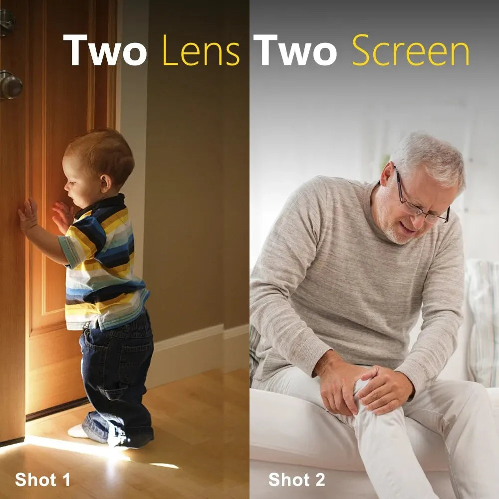 4MP 2K Dual Len Screen PTZ IP WIFI Wireless Smart Home Security Surveillance Camera Two-way Audio Pet Monitor Video