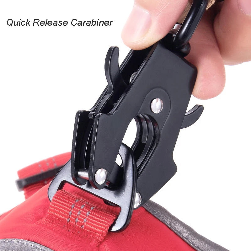 Heavy Duty Tactical Bungee No Pull Dog Leash With Safety Car Seat Attachment