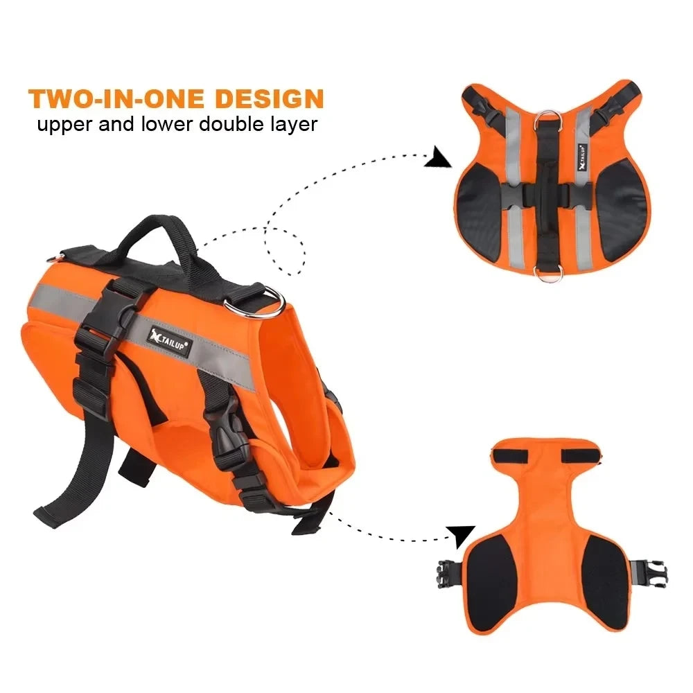French Bulldog Swimming Life Jacket with Reflective material