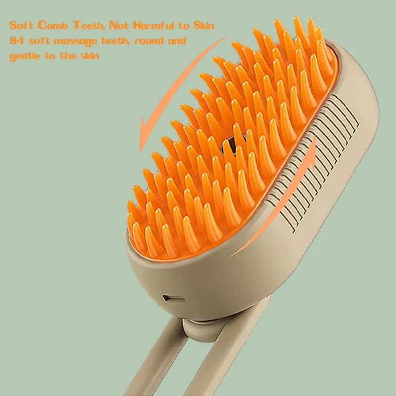 Steamy Dog Brush And Electric Spray 3 in1 Removing Tangled and Loose Hair