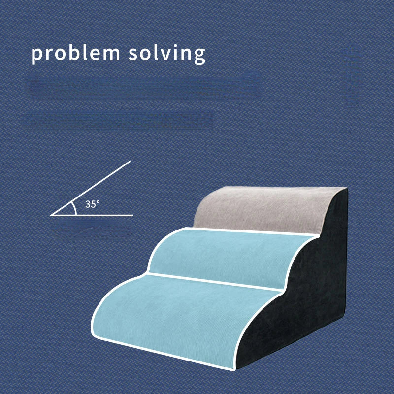CAWAYI KENNEL Memory Foam 2/3/4 Steps Stairs Anti-slip