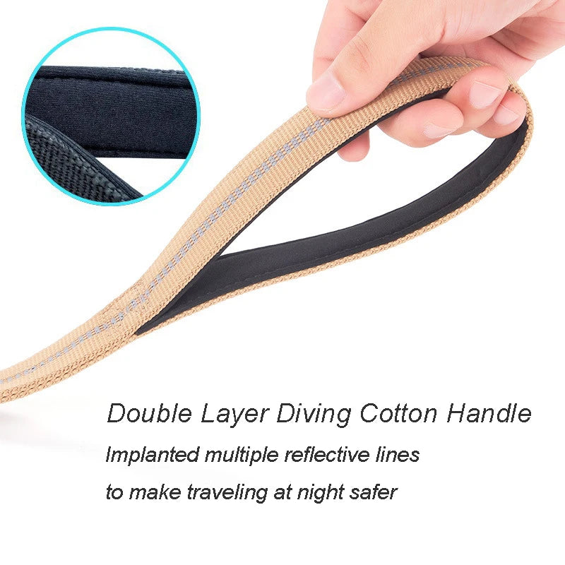 Heavy Duty Tactical Bungee No Pull Dog Leash With Safety Car Seat Attachment
