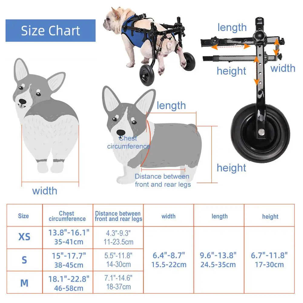 French Bulldog Disability Rehabilitation Aid Adjustable Pet Walk Booster