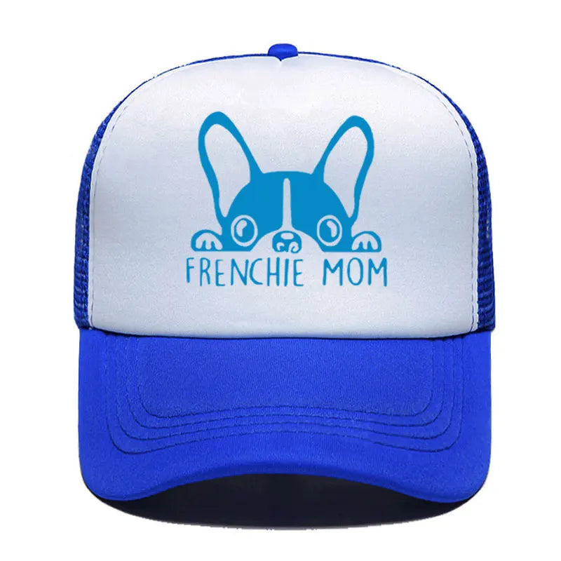 Fashion French Bulldog Mom Print Baseball Cap Trucker Hat