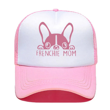 Fashion French Bulldog Mom Print Baseball Cap Trucker Hat