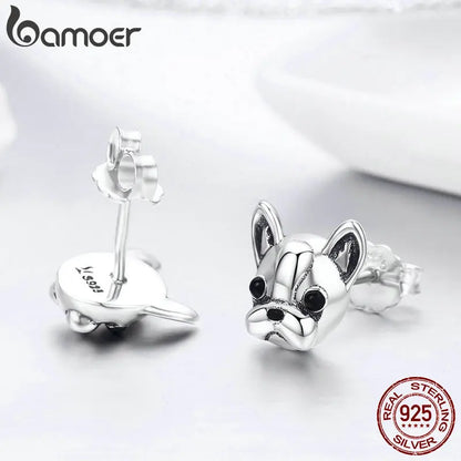 French Bulldog Stud Earrings for Women