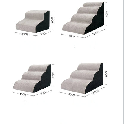 CAWAYI KENNEL Memory Foam 2/3/4 Steps Stairs  Anti-slip