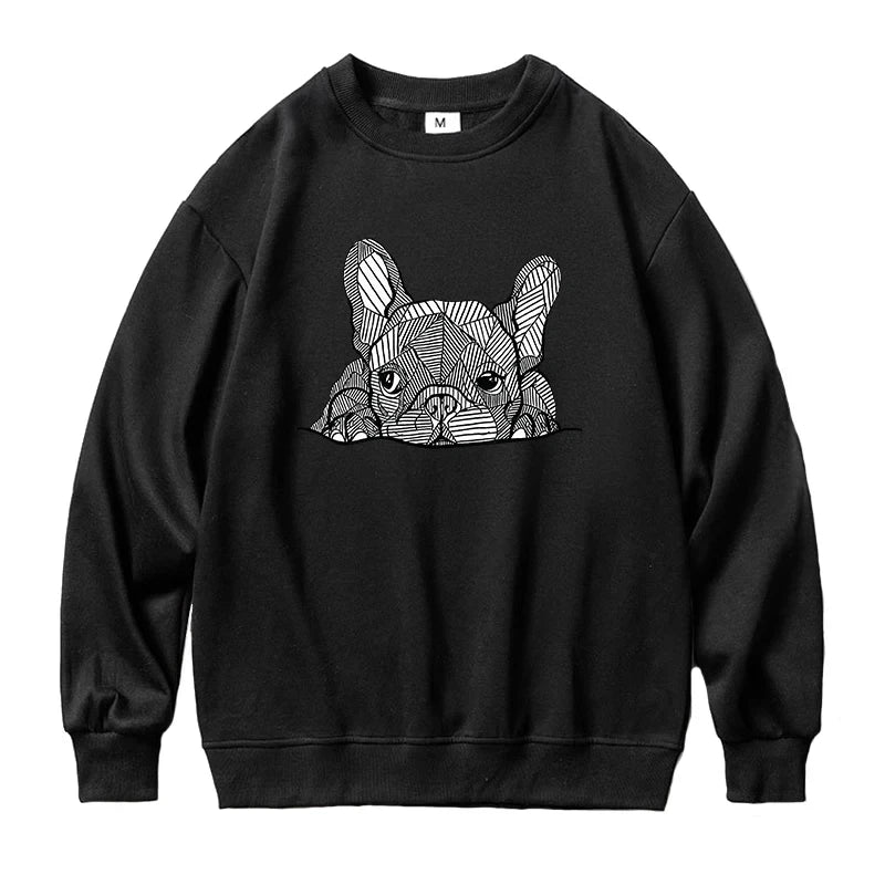 French Bulldog Womens Oversized Sweatshirts