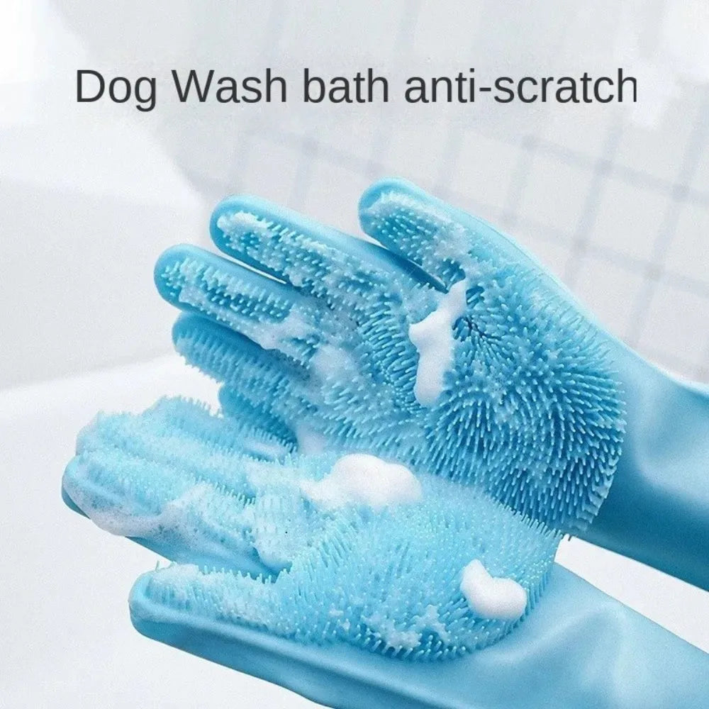 Dog Brush and Massage Gloves