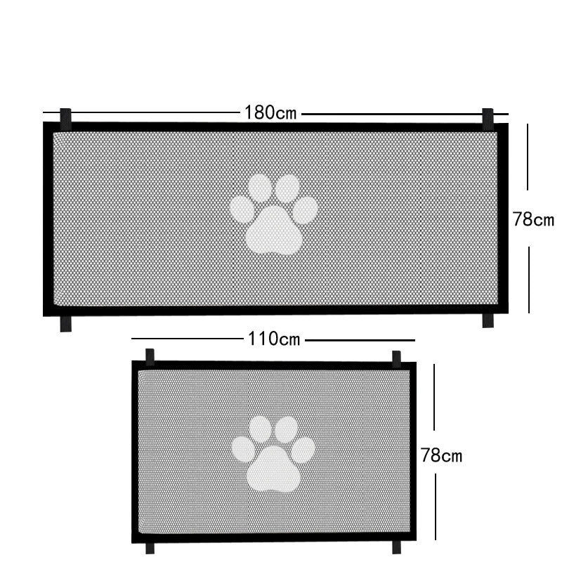 Dog Safety Mesh Gate With 4Pcs Hook