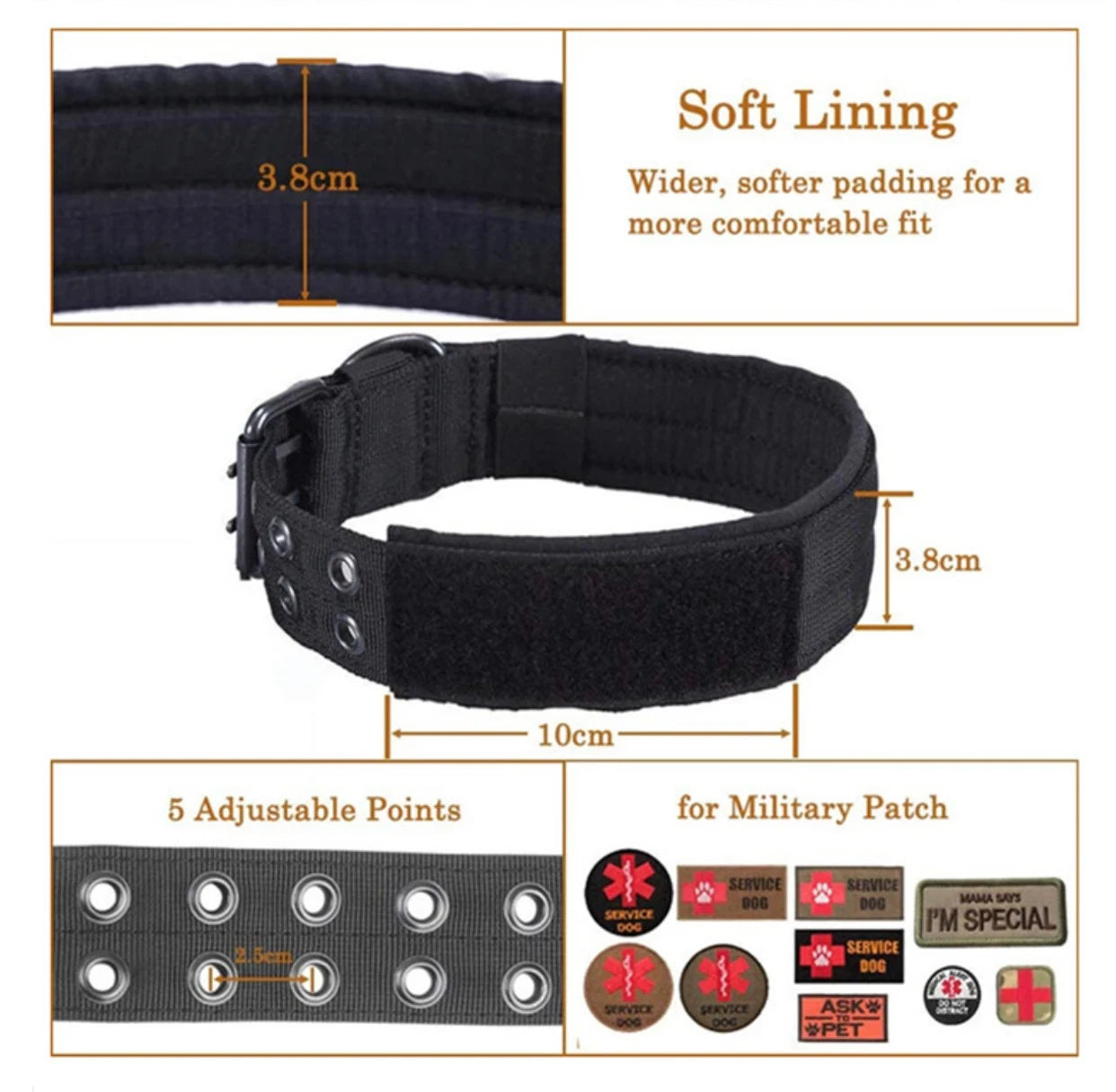 Adjustable Pet Tactical Dog Collar