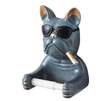 French Bulldog Toilet Paper Towel holder