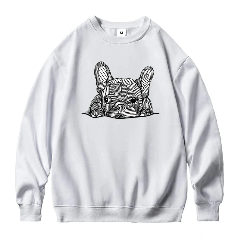 French Bulldog Womens Oversized Sweatshirts