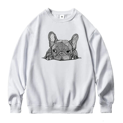 French Bulldog Womens Oversized Sweatshirts