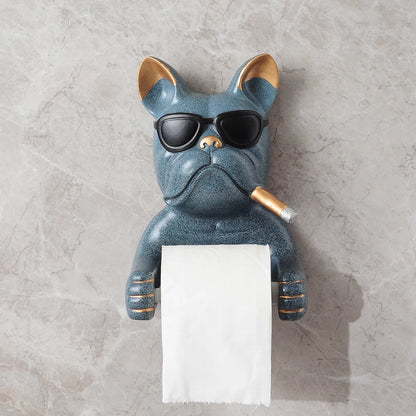 French Bulldog Toilet Paper Towel holder