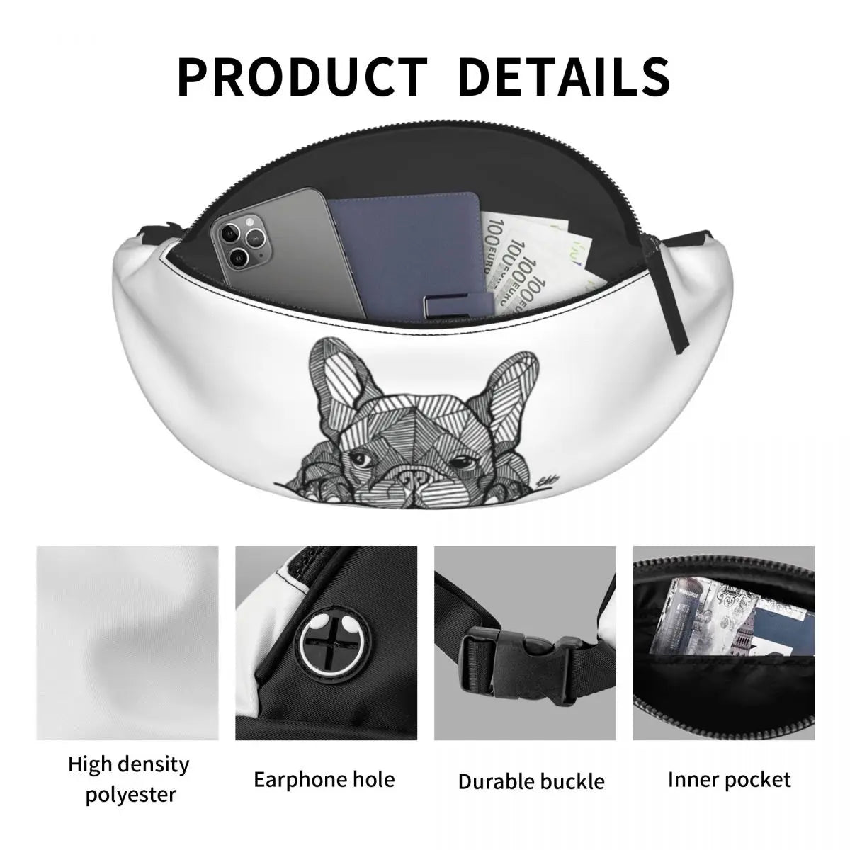 Casual French Bulldog Puppy Fanny Pack