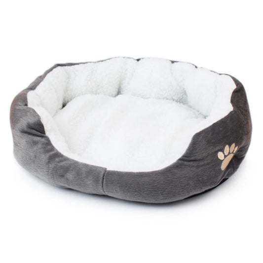 Paw Print Dog Bed with Thickened PP Cotton Suitable for Small Medium Dog