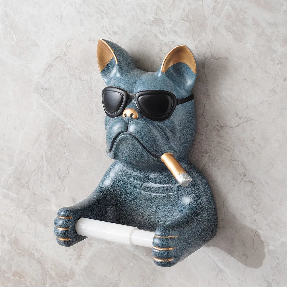 French Bulldog Toilet Paper Towel holder