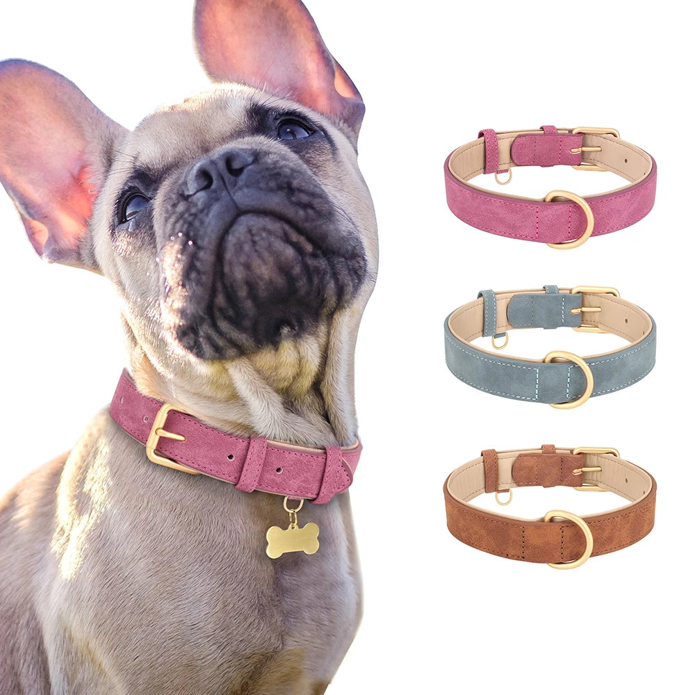 Adjustable Dog Collar Suede