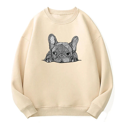 French Bulldog Womens Oversized Sweatshirts