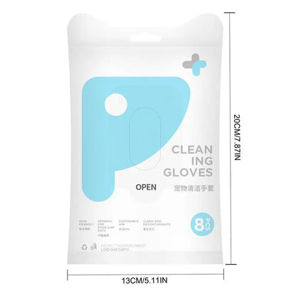 Disposable Dog Cleaning Gloves (8Pcs/pack)