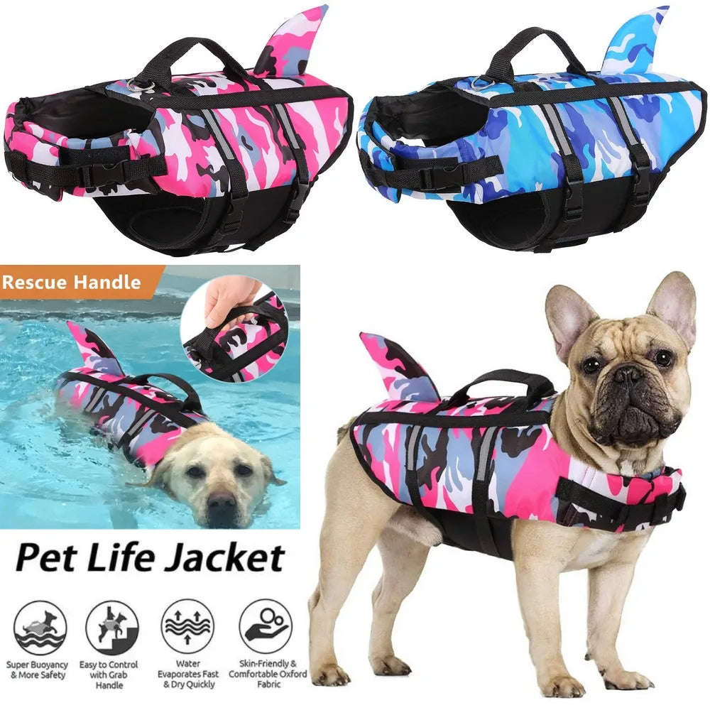 French Bulldog Shark Fin Life Jacket