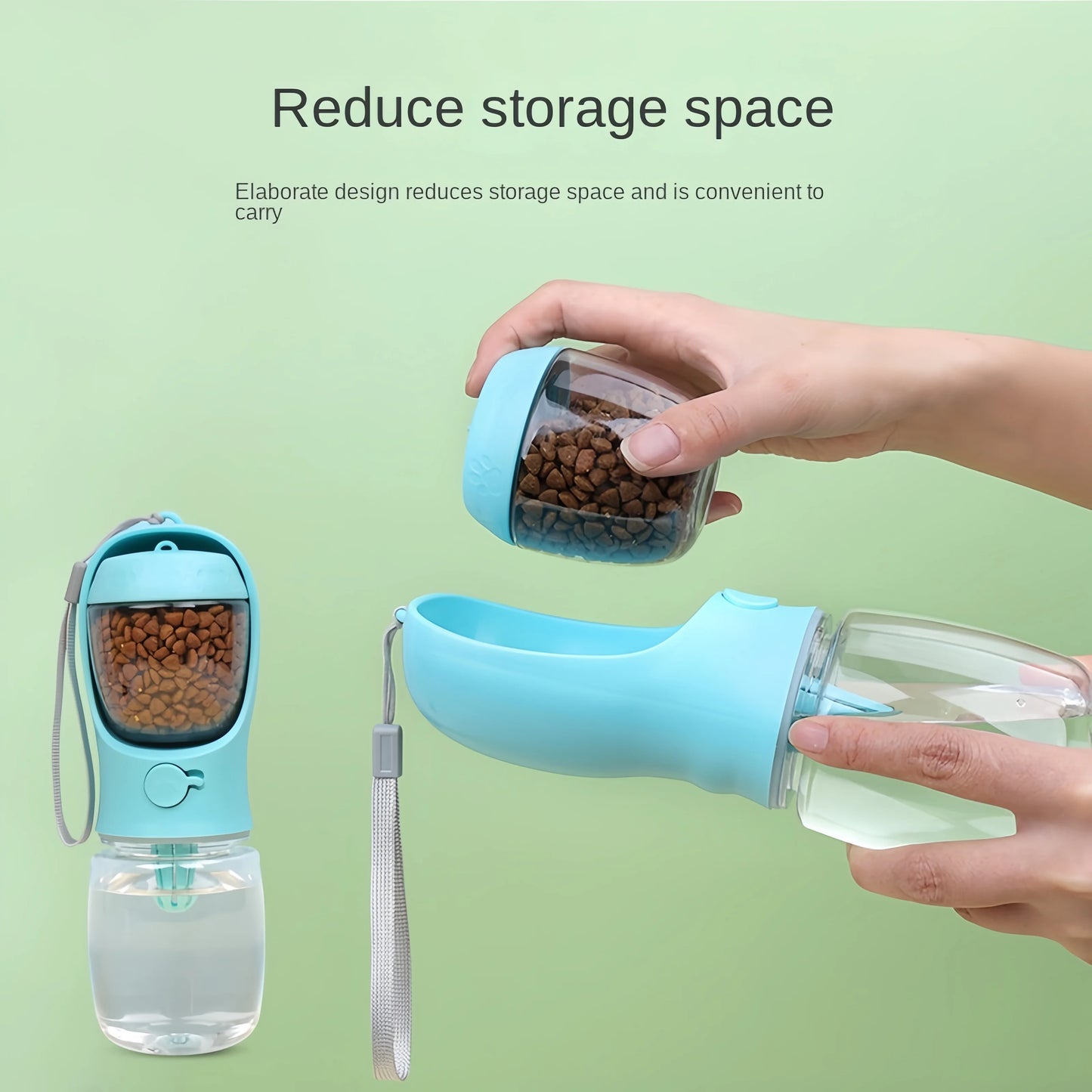 Portable Dog Water Bottle with Food and Water Container