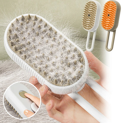 Electric  Steam Dog Brush with 360° Rotating Handle 3 in 1 Electric Spray