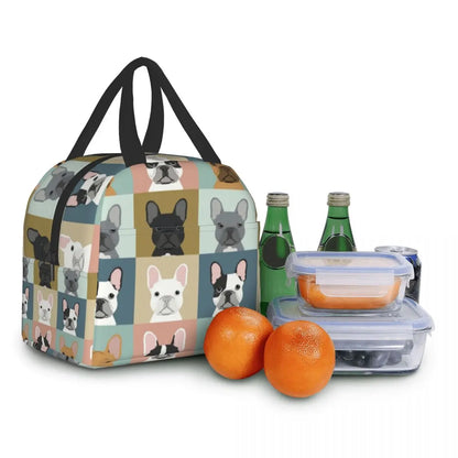 French Bulldog Dog Insulated  Cooler Thermal Lunch Box