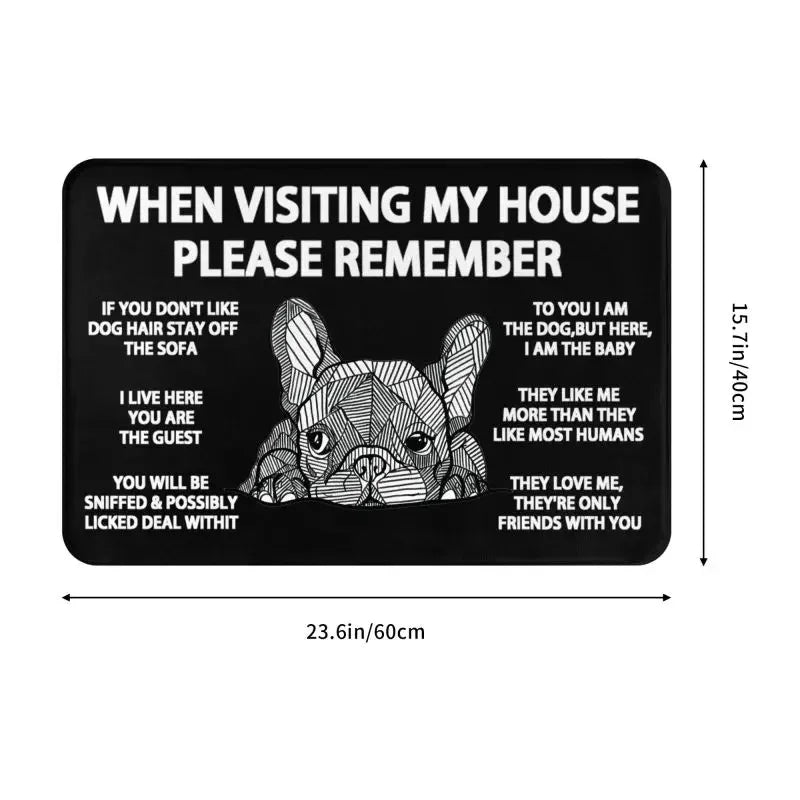 French Bulldog Doormat Mat