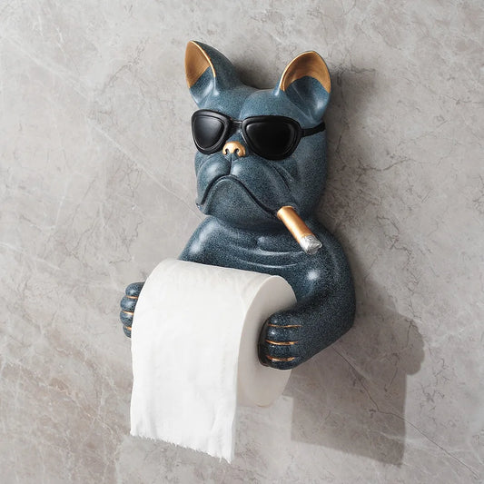 French Bulldog Toilet Paper Towel holder