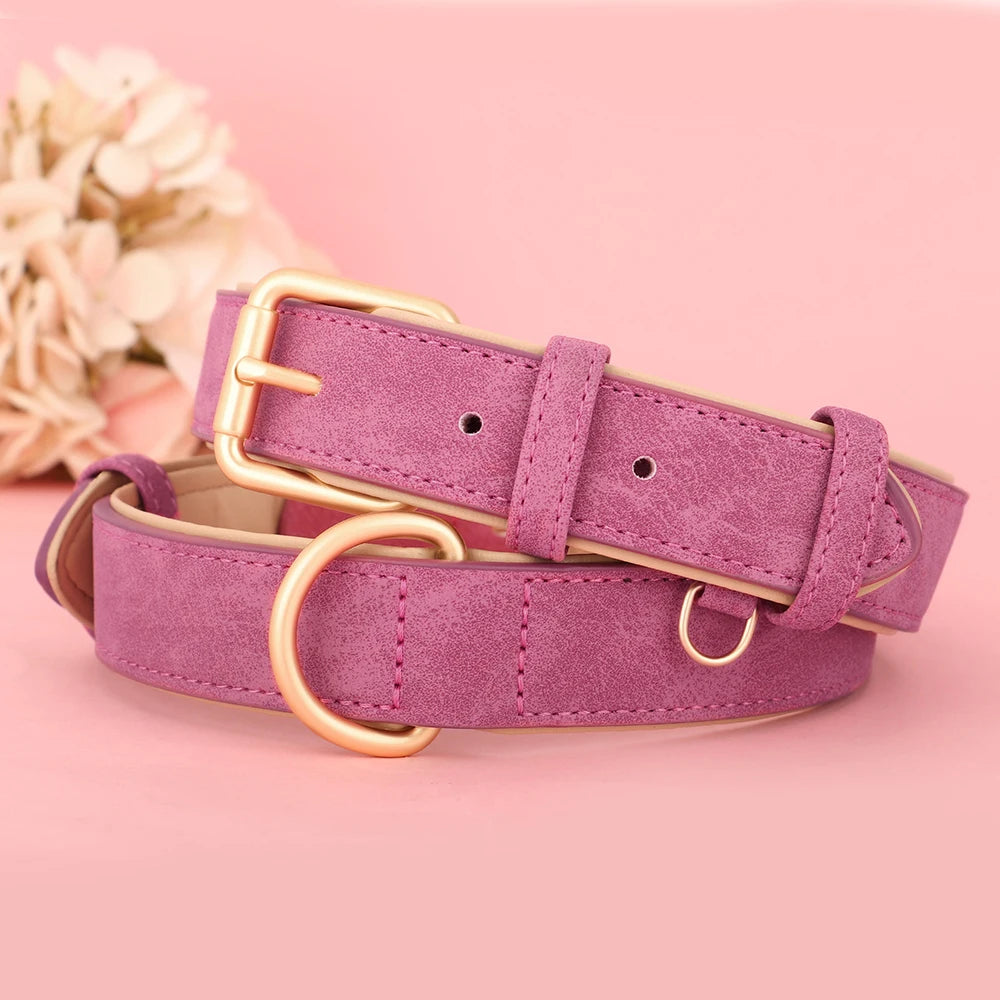 Adjustable Dog Collar Suede