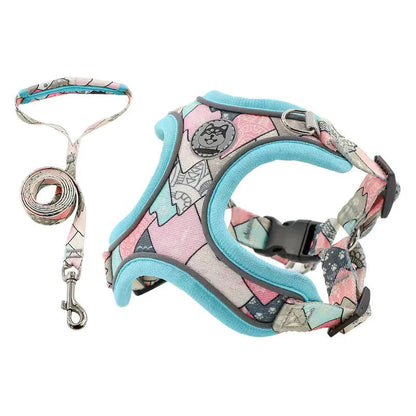 Adjustable  Dog Harness and Leash Set  for Small Medium Dogs.