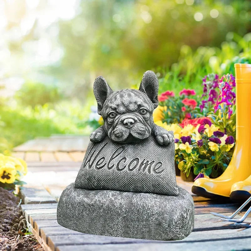 French Bulldog Welcome Statue