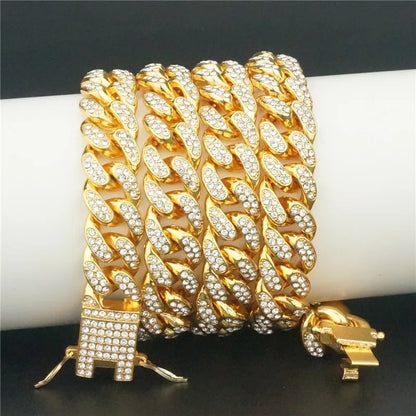 French Bulldog  Gold Dog Chain