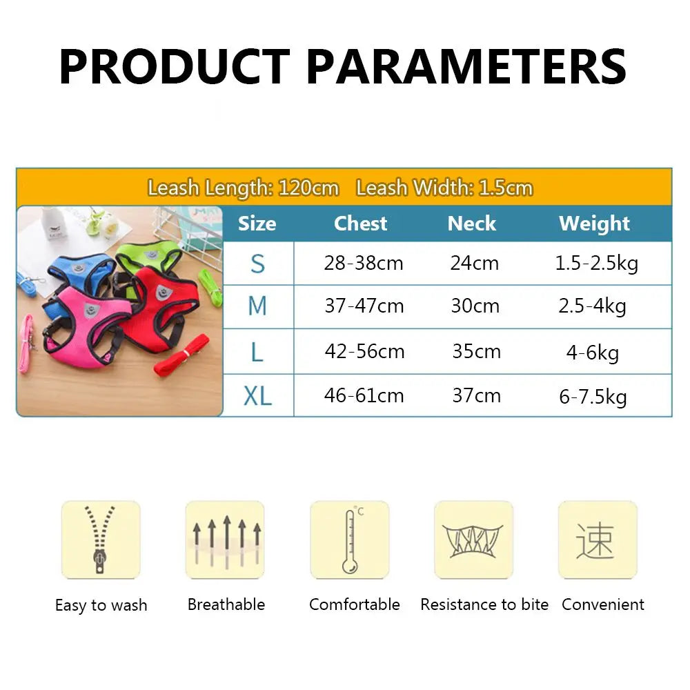 Dog Harness and Lead Set