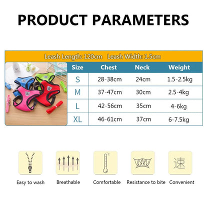 Dog Harness and Lead Set