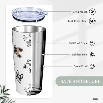 French Bulldog Stainless Steel Tumbler