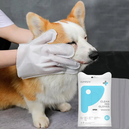 Disposable Dog Cleaning Gloves (8Pcs/pack)